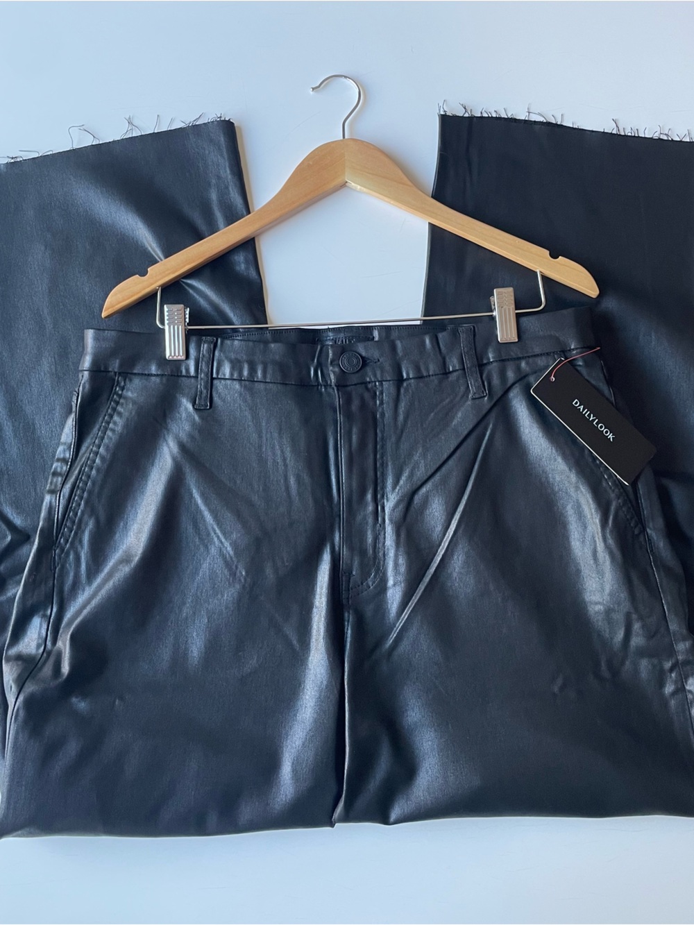 Kut from the Kloth 16W Meg Fab Ab High-Rise Black Faux Leather Pants